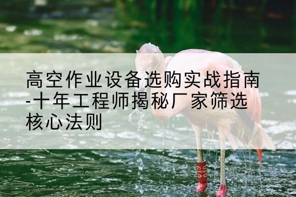 肃北剪叉式升降机厂家-高空作业设备选购实战指南-十年工程师揭秘厂家筛选核心法则